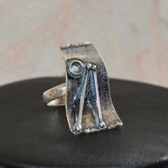 СРЕБЪРЕН ПРЪСТЕН, РЪЧНА ИЗРАБОТКА